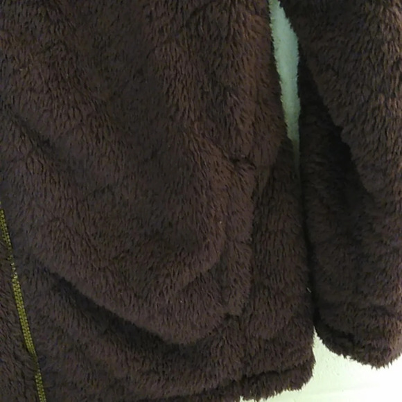 ST. JOHNS BAY ZIP UP TEDDY JACKET WITH CUT DIAMOND PATTERN, PURPLE - Picture 7 of 9